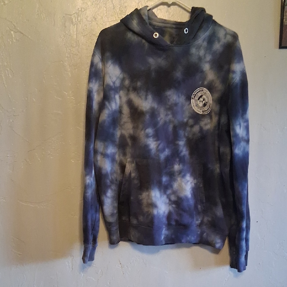 Tie-Dye Hoodie with Logo Patch
